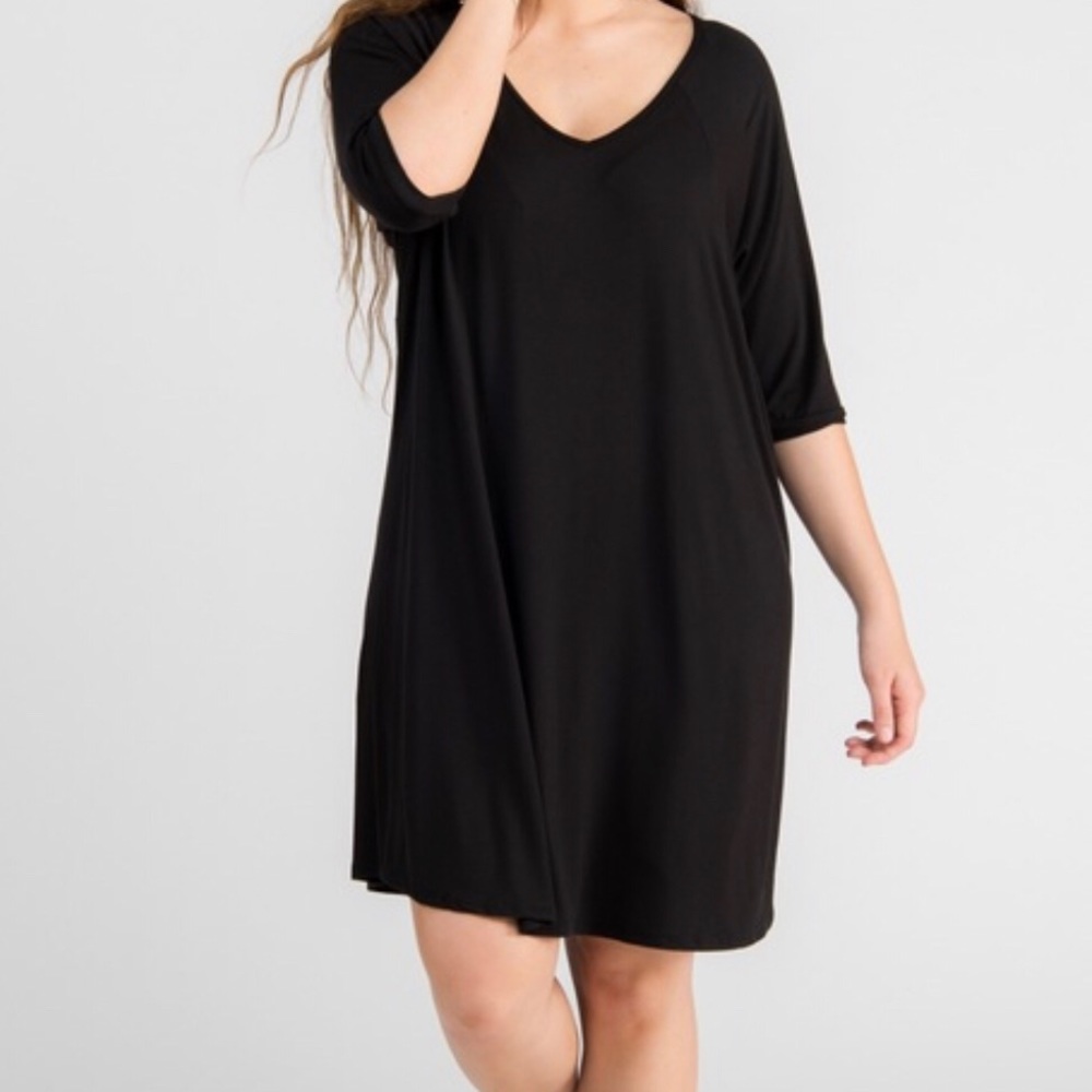 Black v neck tunic